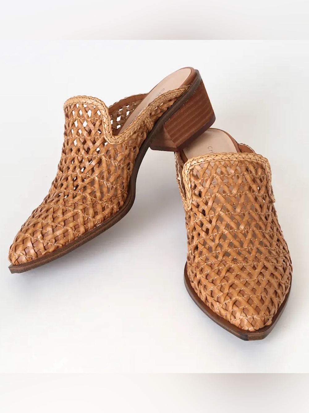 Chinese Laundry Mayflower Woven Mule Clogs - Natural Tan NEW